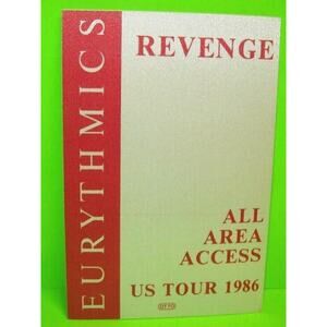 Eurythmics Backstage Pass Original 1986 Concert Tour Memorabilia New Wave Synth